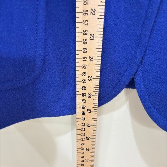 Talbots Blue Wool Blend Blazer Jacket Size 10 Preppy Academic Career Warm - Picture 12 of 16